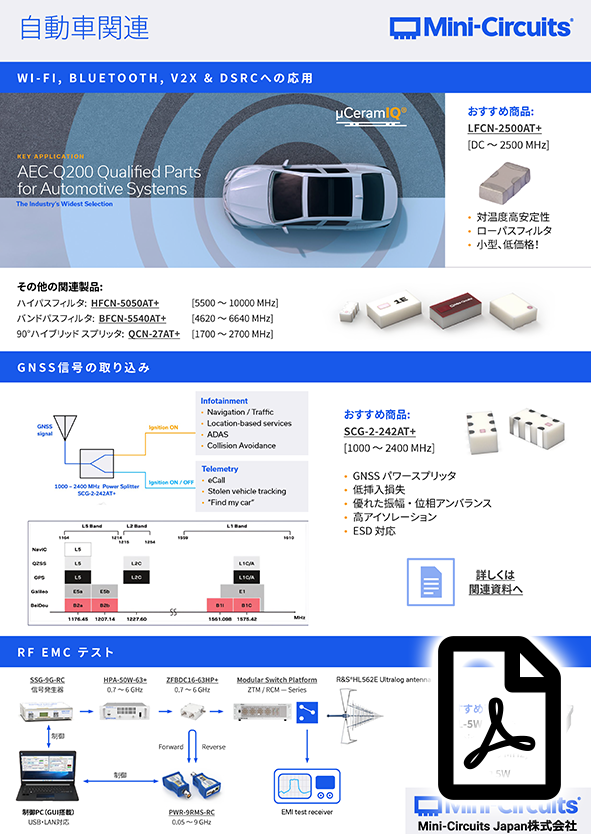 Mini-Circuits Wireless Japan 2026 Automotive (AEC-Q200 certified products and for R&D) flyer PDF